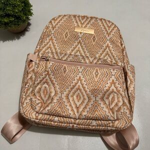 Juju Be NWOT Pink Dotted Diamond‎ Midi Diaper Bag Backpack